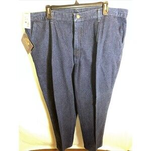 Sedgefield Men’s Relaxed Fit Jeans Size 42x32 Blue Vintage Chino Dead Stock NWT